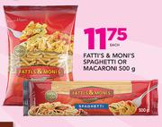 Fatti's & Moni's Spaghetti or Macaroni-500g Each