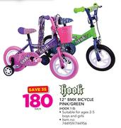 Hook 12" BMX Bicycle Pink/Green HOOK 10-Each