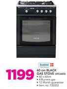 Scanfrost 60cm Black Gas Stove SFC6402