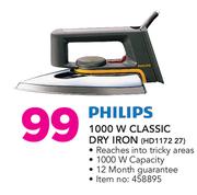 Philips 1000W Classic Dry Iron HD1172 27