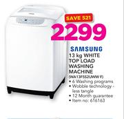 Samsung 13Kg White Top Load Washing Machine WA13F5S2UWW F