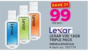 Lexar V20 16GB Triple Pack MEMLXJDV20163-Per Pack