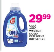 Omo Auto Washing Liquid Detergent Bottle-1.5Ltr
