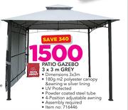 Out & About Patio Gazebo 3 x 3m Grey