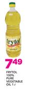 Frytol 100% Pure Vegetable Oil-1Ltr