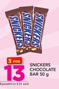 Snikers Chocolate Bar-3 x 50g