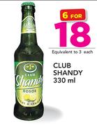 Club Shandy-6 x 330ml
