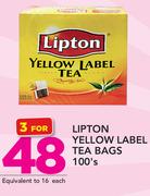 Lipton Yellow Label Tea Bags-3 x 100's