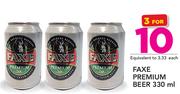 Faxe Premium Beer-3 x 330ml