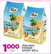 Peak Milk Powder Sachet-400g Each