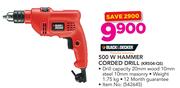 Black & Decker 500W Hammer Corded Drill KR504-QS