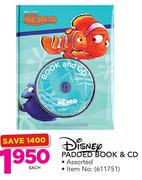 Disney Padded Book & CD-Each