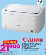 Canon Single Function Mono Laser Printer LBP-6030