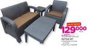 Rattan Set In Brown Or White-Per Set