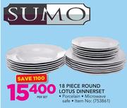 Sumo 18 Piece Round Lotus Dinnerset-Per Set