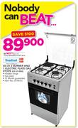 Scanfrost 50cm 3 Burner & 1Electric Plate Gas Stove CK-5312NG