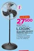 Logik 45cm High Velocity Pedestal Fan HVP-45