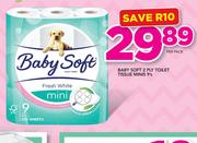 Baby Soft 2 Ply Toilet Tissue Minis-9's Per Pack