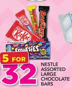 Nestle Assorted Large Chocolate Bars-For 5