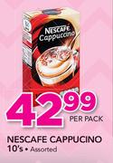 Nescafe Cappucino-10's Per Pack
