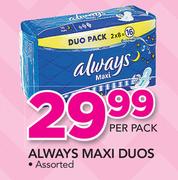 Always Maxi Duos-Per Pack