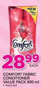 Comfort Fabric Conditioner Value Pack-800ml