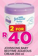 Johnsons Baby Bedtime Aqueous Cream-2x250ml