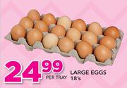 Large Eggs-18's Per Tray