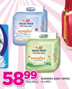 Bumbies Baby Wipes-4X60's Per Pack