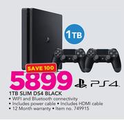 PS4 1TB Slim DS4 Black