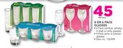 4 Or 6 Pack Glasses-Per Pack