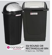 Contour Round Or Rectangular Bin-50Ltr Each