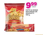 Fatti's & Moni's Macaroni Or Spaghetti-500g Each