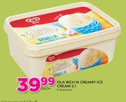 Ola Rich N Creamy Ice Cream Assorted-2Ltr