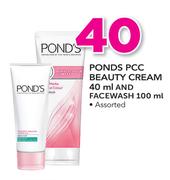 Ponds PCC Beauty Cream 40ml And Facewash 100ml Assorted