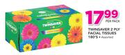 Twinsaver 2 Ply Facial Tissues-180's Per Pack