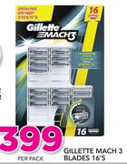 Gillette Mach 3 Blades-16's Per Pack