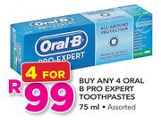 Oral B Pro Expert Toothpastes Assorted-2X75ml