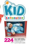 Kids Connection 40cm Soft Body Doll With Sound