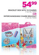 Disney Bracelet Box With 18 Charms Or Interchangeable Charm Bracelet-Each