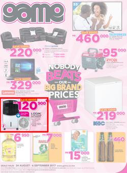 Game Malawi : Nobody Beats Our Big Brand Prices (24 Aug - 6 Sep 2017), page 1