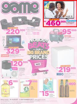 Game Malawi : Nobody Beats Our Big Brand Prices (24 Aug - 6 Sep 2017), page 1