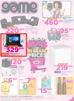 Game Malawi : Nobody Beats Our Big Brand Prices (24 Aug - 6 Sep 2017), page 1