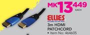 Ellies 3M HDMI Patchcord-Each