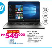 HP Intel Core i5 Notebook 15-AY100NI