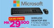 Microsoft Wireless Desktop 850