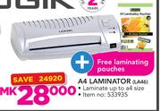 Logik A4 Laminator LA46 With Free Laminating Pouches