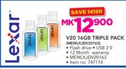 Lexar V20 16GB Triple Pack MEMLXJDV20163