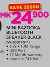 Volkano Mini Bazooka Bluetooth Speaker Black VK-30001-S11