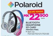 Polaroid Bluetooth Headphone SD Card PBH5003 PINK-Each